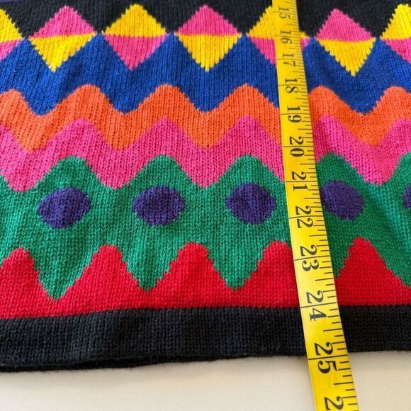 Vintage Rafaella Colorful Intarsia Knit Sweater Sz  L Artsy, Vintage - Picture 11 of 12